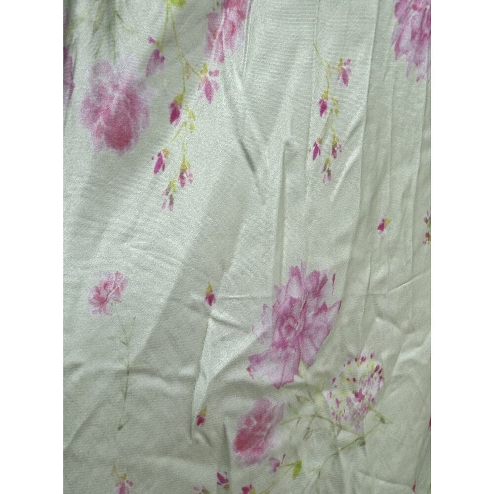 ASOS Satin Mini Slip Dress Sz 8-10 V-Neck Lemon & Pink Floral Romantic Coquette - Picture 5 of 9